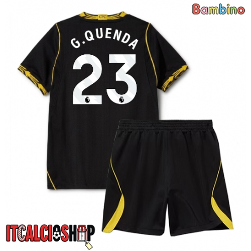 Chelsea Geovany Quenda #23 Seconda Maglia Bambino 2026-27 Manica Corta (+ Pantaloni corti)